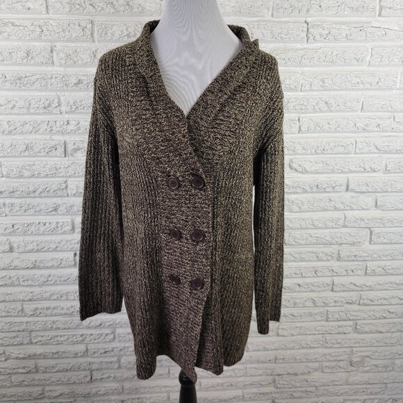 united states sweaters Sweaters - United States Sweaters Womens XL Cardigan Brown Marled Long Sleeve HNGE